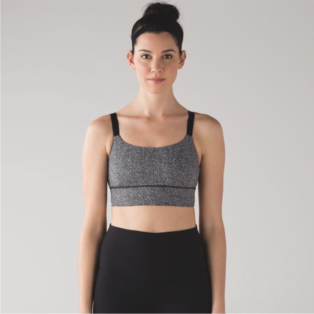 Lululemon Both Ways Bra in Power Luxtreme Ripple Jacquard Black White